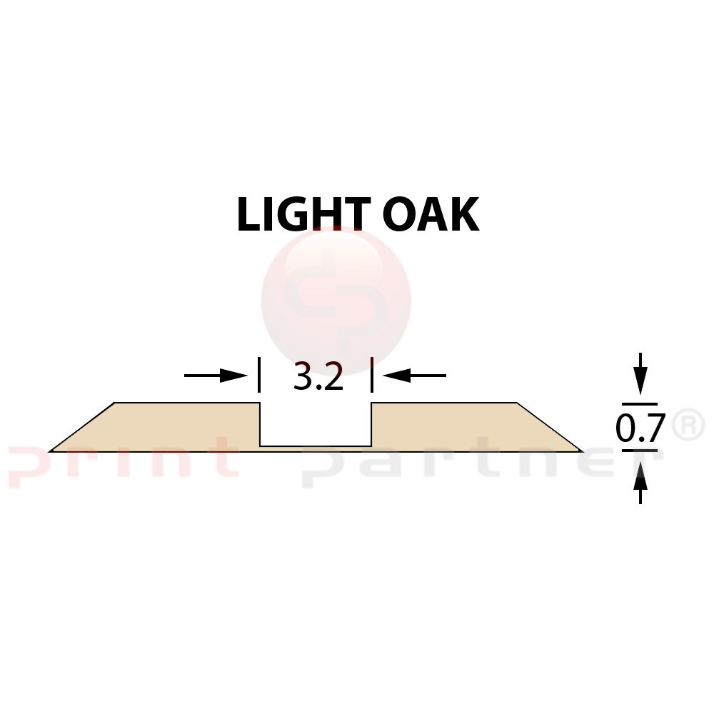 Kanalik standardowy Ultracrease Linear Crease 3,2x0,70mm LIGHT OAK -14,7m