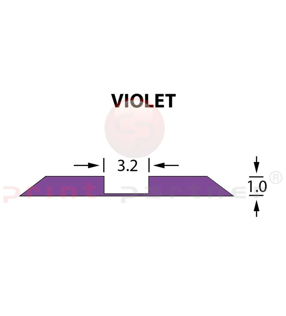 Kanalik standardowy Ultracrease Linear Crease 3,2x1,00mm VIOLET -14,7m