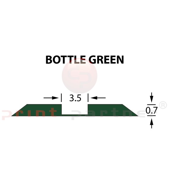 Стандартний бігувальний канал Ultracrease Linear Crease 3,5x0,70мм BOTTLE GREEN-14,7м