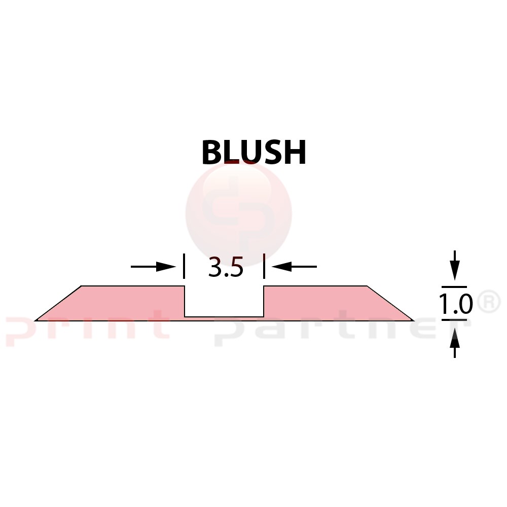 Стандартный биговальный канал Ultracrease Linear Crease 3,5x1,00мм BLUSH -14,7м