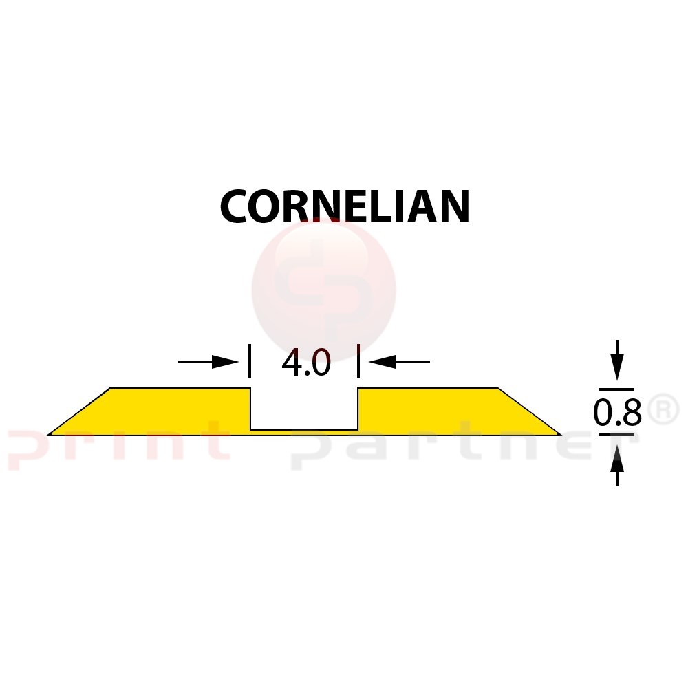 Kanalik standardowy Ultracrease Linear Crease 4,0x0,80mm CORNELIAN -14,7m
