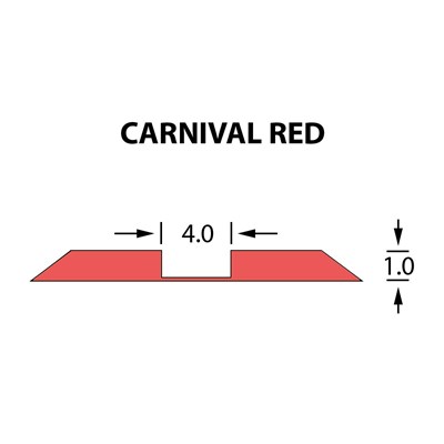 Стандартний бігувальний канал Ultracrease Linear Crease 4,0x1,00мм CARNIVAL RED-14,7м
