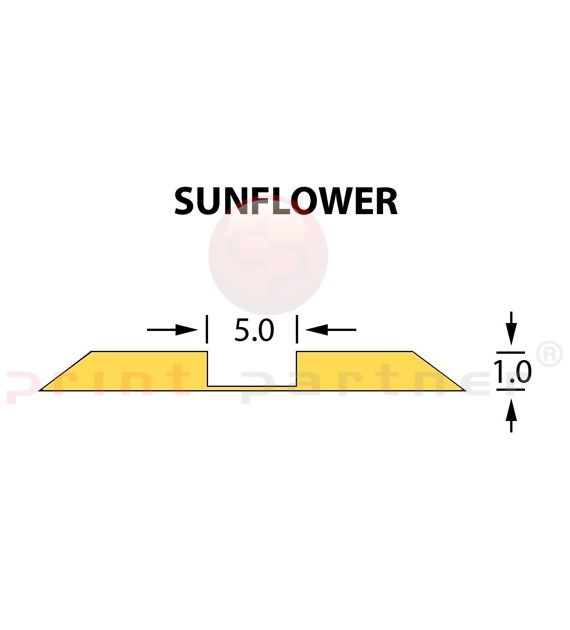 Стандартний бігувальний канал Ultracrease Linear Crease 5,0x1,00мм SUNFLOWER -14,7м