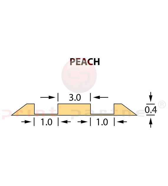 Double Crease Matrix 0,40x1,00x3mm PEACH -25m