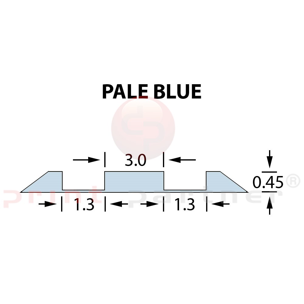 Double Crease Matrix 0,45x1,30x3mm PALE BLUE -25m