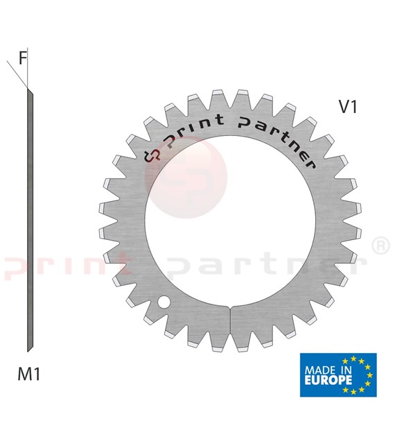 Perforating blade 40x61,5x0,5mm - Z32