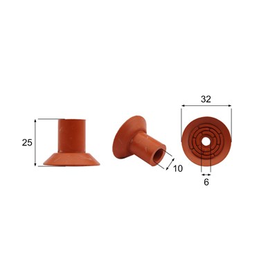 Förmigen Gummisauger RS/01070