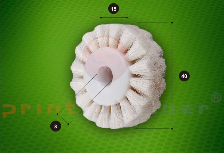 White brush wheel for paper - Ryobi 40mm