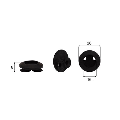 Förmigen Gummisauger RS/00122 - 12 Stück