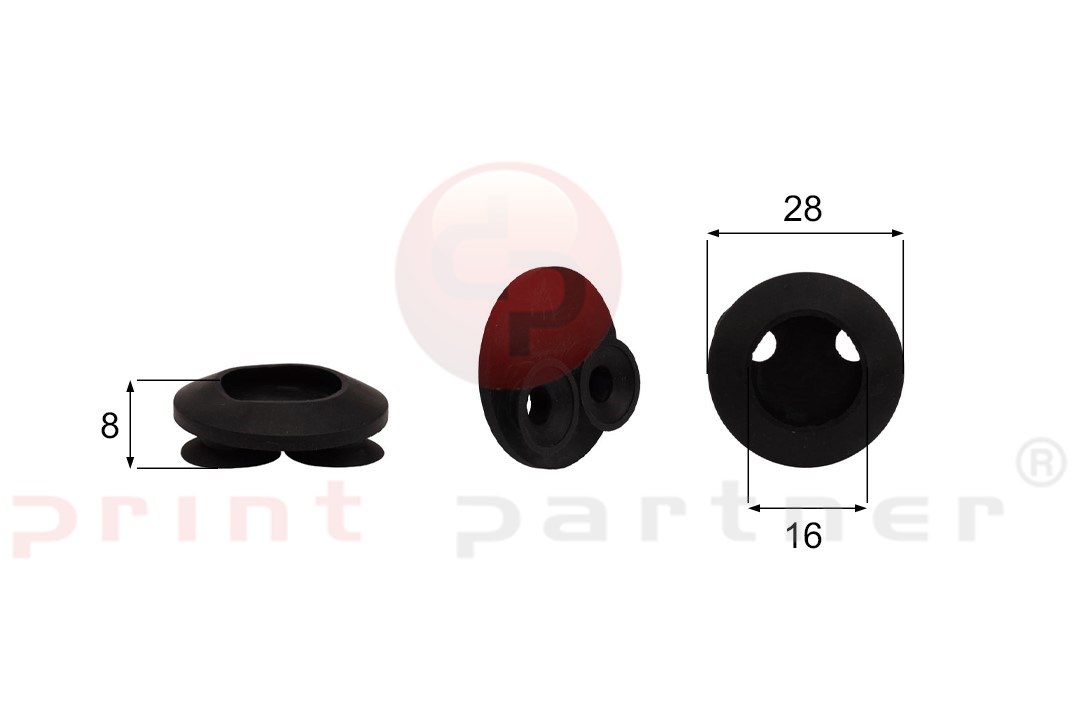 Förmigen Gummisauger RS/00122 - 12 Stück