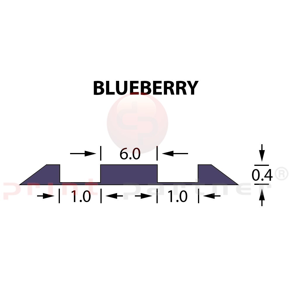 Double Crease Matrix 0,40x1,00x6mm BLUEBERRY -25m