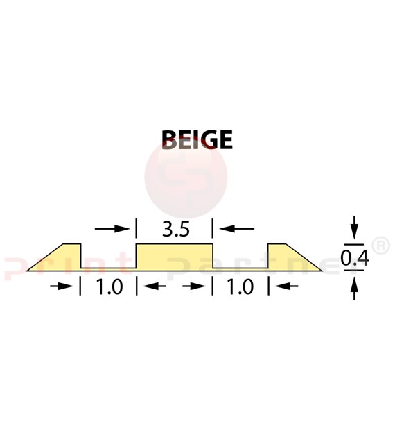 Rillzurichtung Double 0,40x1,00x3,5mm BEIGE -25m