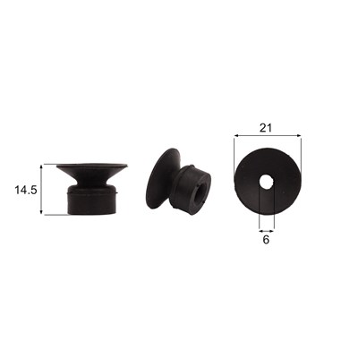 Förmigen Gummisauger RS/00021/2 - 12 Stück