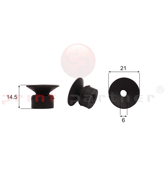 Shaped Rubber Sucker RS/00021/2 - 12 pcs.