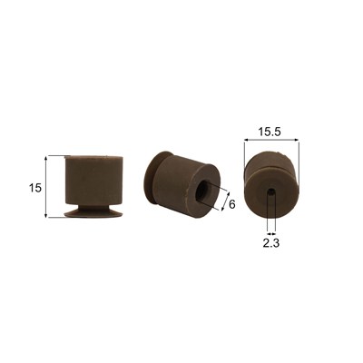 Shaped Rubber Sucker RS/01076