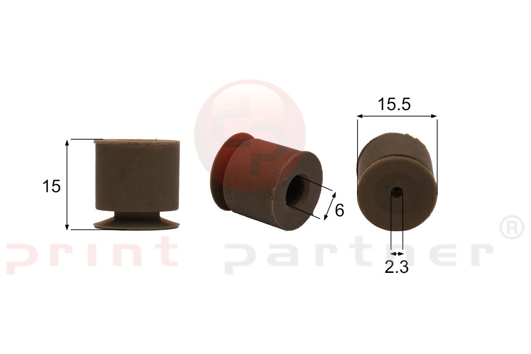 Shaped Rubber Sucker RS/01076