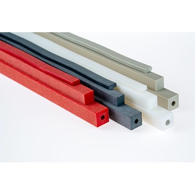Schneidleisten Rot 10x4,5x1600mm PVC - gewellt