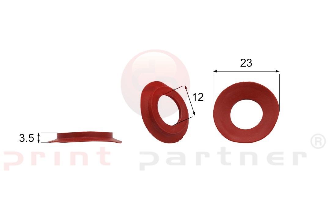 Shaped Rubber Sucker RS/00074 - 12 pcs.