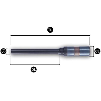 Teflon Papierbohrer 11,5mm CL16 DL65 TL100