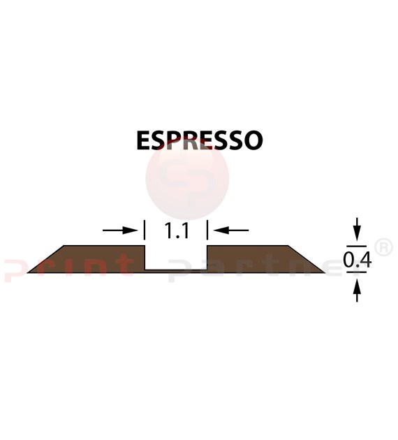 Стандартний бігувальний канал Ultracrease Linear Crease 1,1x0,40мм ESPRESSO -25м