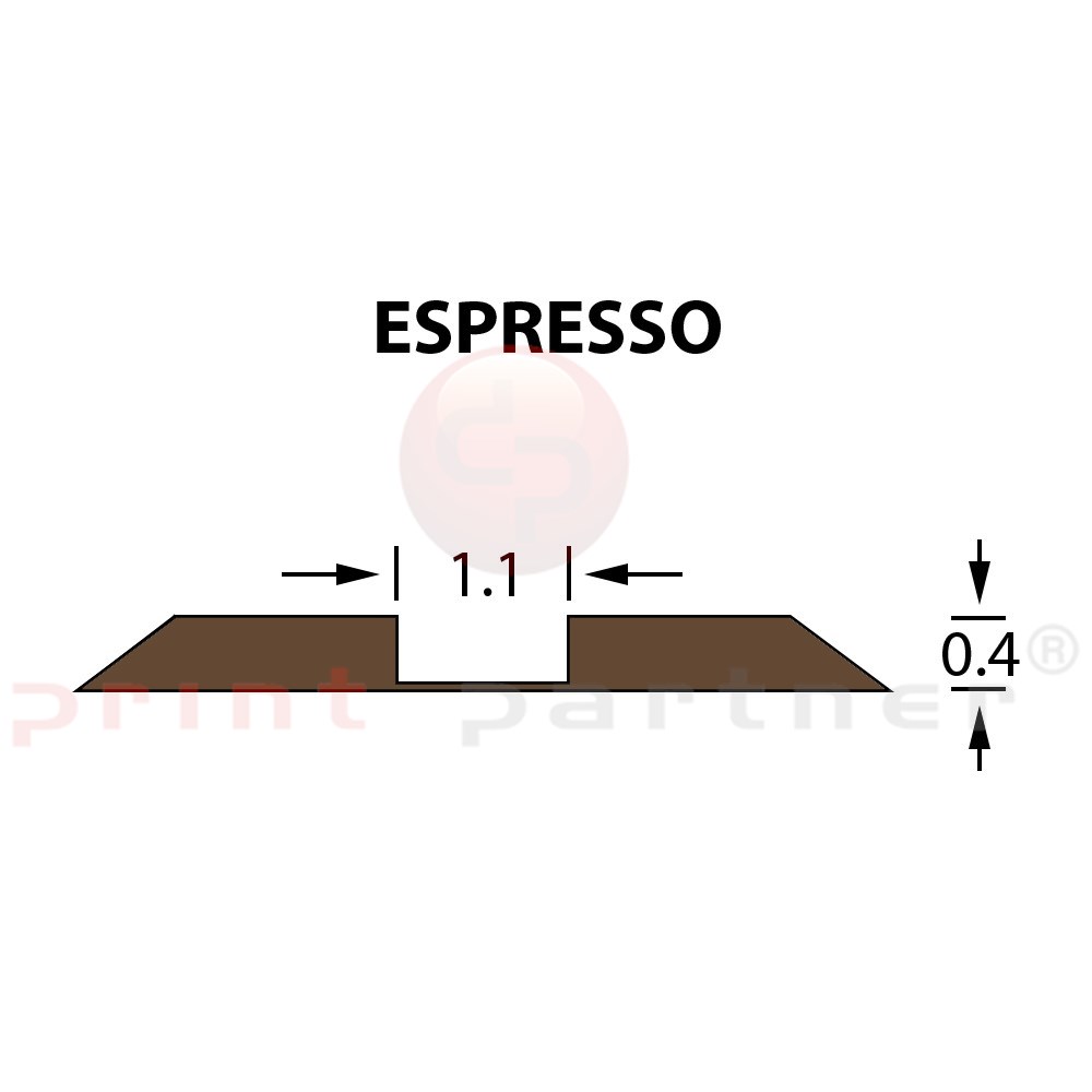 Ultracrease Linear Crease Matrix 1,1x0,40mm ESPRESSO -25m