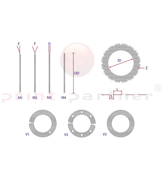 Perforiermesser 28,5x44,5x1,5mm - Z12