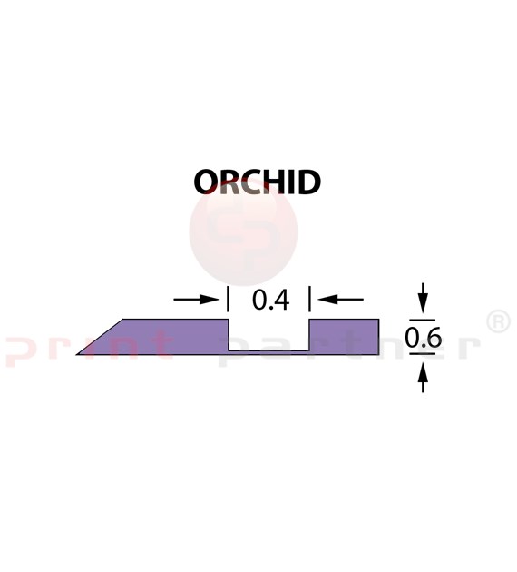 Kanalik Offcentre Crease 0,4x0,60mm ORCHID -25m