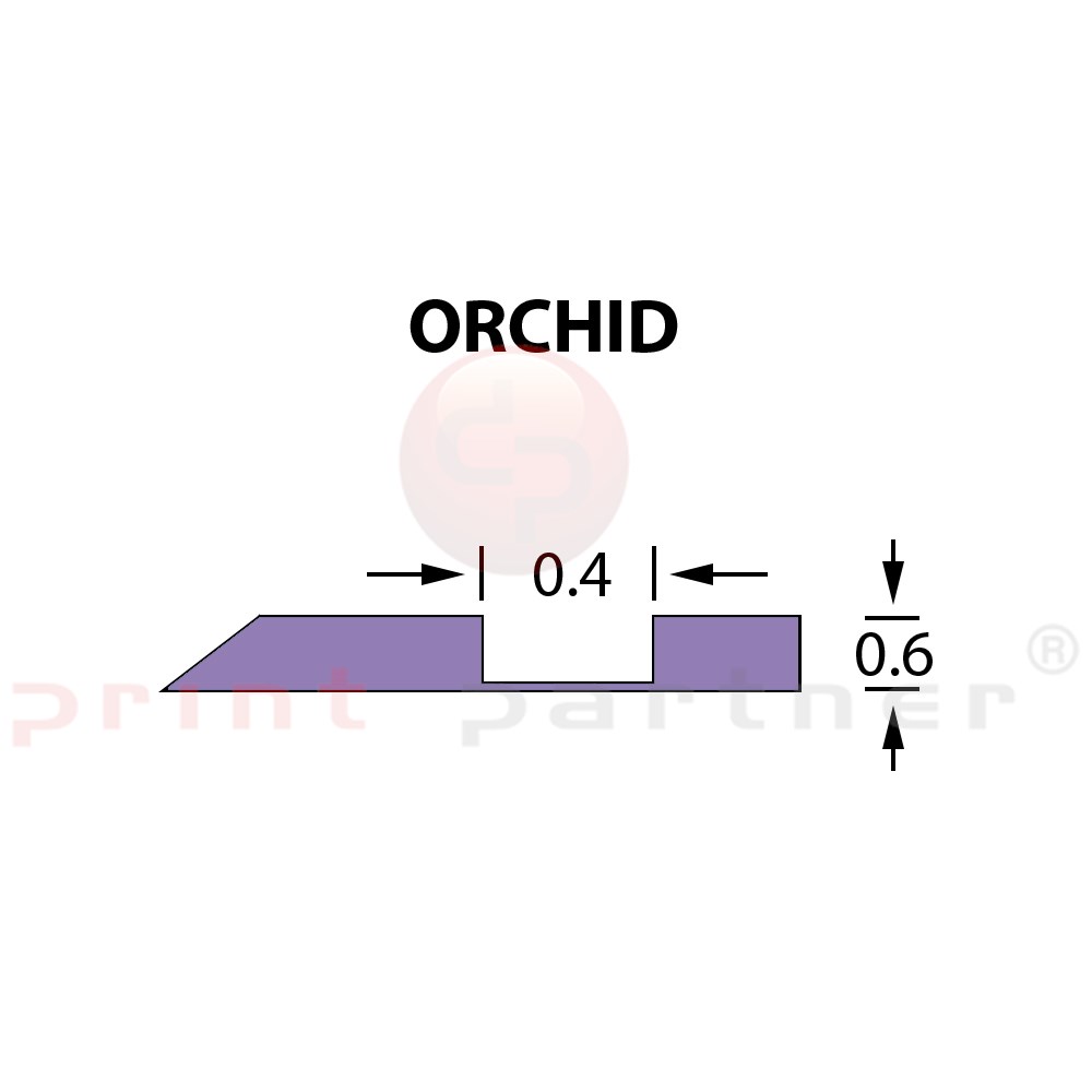 Rillzurichtung Offcentre 0,4x0,60mm ORCHID -25m