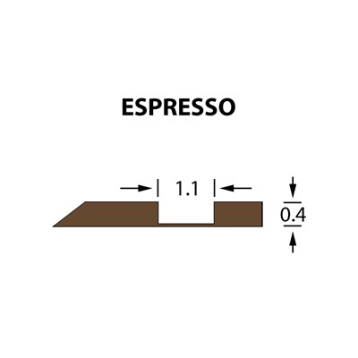 Kanalik Offcentre Crease 1,1x0,40mm ESPRESSO -25m