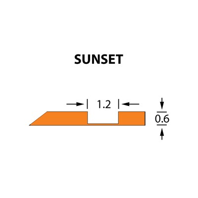 Kanalik Offcentre Crease 1,2x0,60mm SUNSET -25m