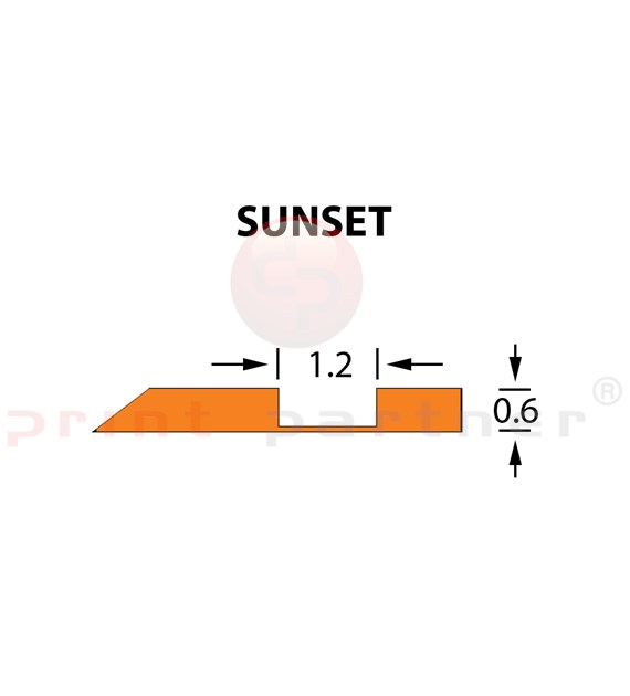 Rillzurichtung Offcentre 1,2x0,60mm SUNSET -25m