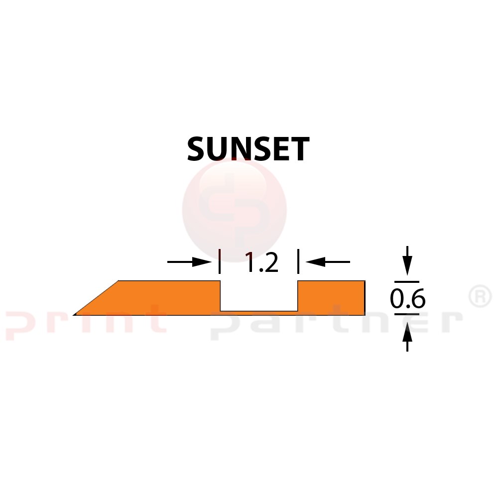Offcentre Crease Matrix 1,2x0,60mm SUNSET -25m