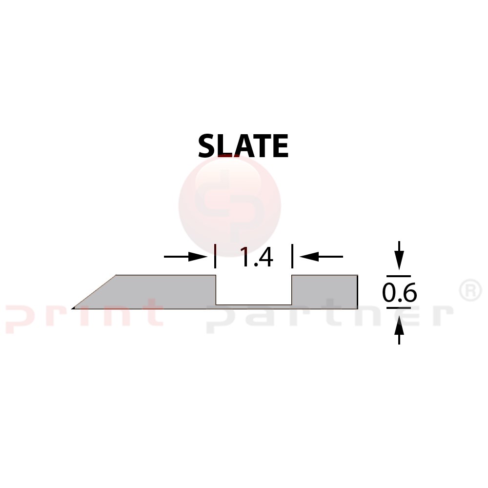 Offcentre Crease Matrix 1,4x0,60mm SLATE -25m