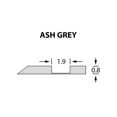 Rillzurichtung Offcentre 1,9x0,80mm ASH GREY -25m