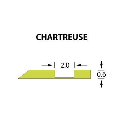 Kanalik Offcentre Crease 2,0x0,60mm CHARTREUSE-25m