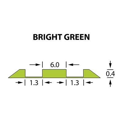 Rillzurichtung Double 0,40x1,30x6mm BRIGHT GRE-25m