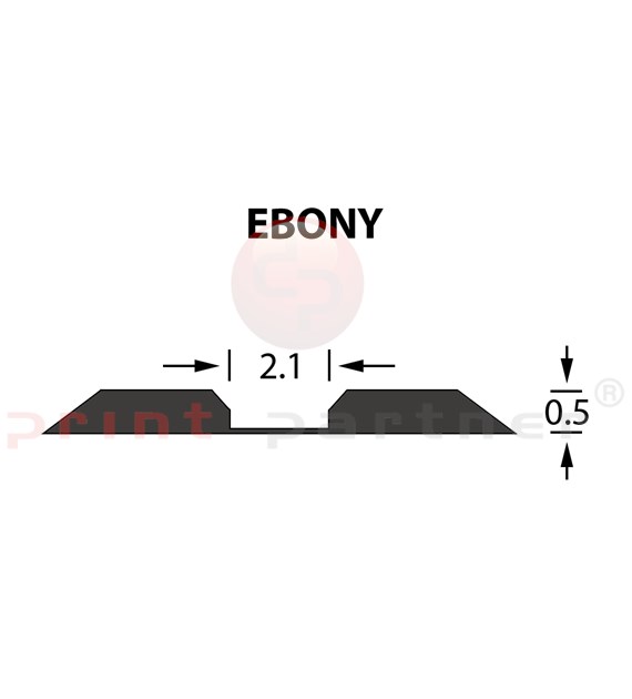 Linear Crease Matrix 2,1x0,50mm EBONY -25m