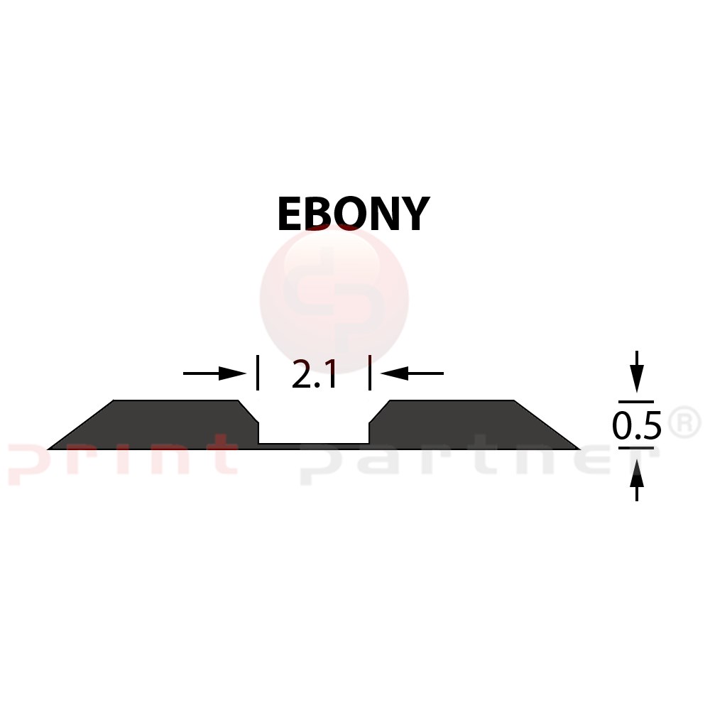 Linear Crease Matrix 2,1x0,50mm EBONY -25m