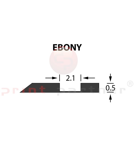 Offcentre Crease Matrix 2,1x0,50mm EBONY -25m