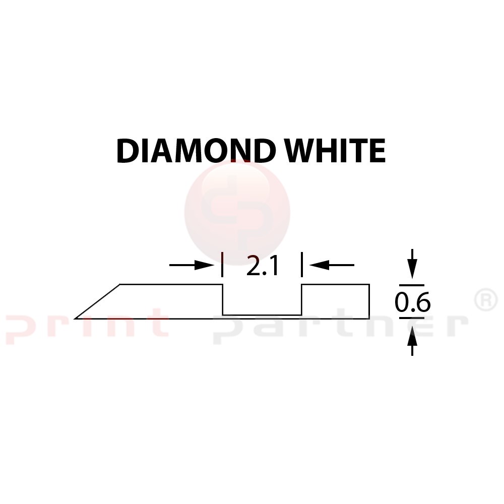 Kanalik Offcentre Crease 2,1x0,60mm DIAMOND WH-25m