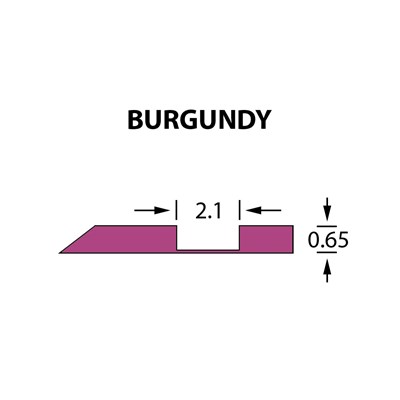 Offcentre Crease Matrix 2,1x0,65mm BURGUNDY -25m