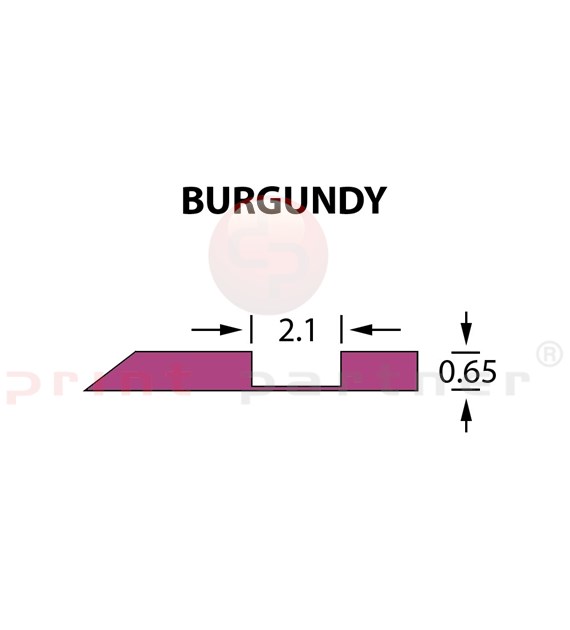 Offcentre Crease Matrix 2,1x0,65mm BURGUNDY -25m