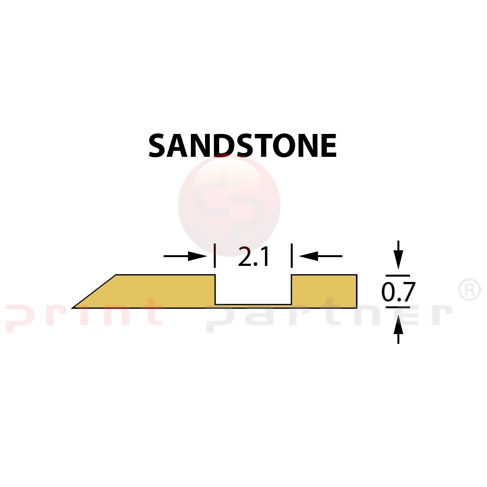 Kanalik Offcentre Crease 2,1x0,70mm SANDSTONE -25m