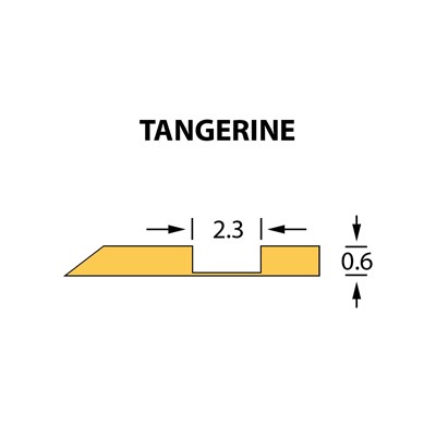 Kanalik Offcentre Crease 2,3x0,60mm TANGERINE -25m