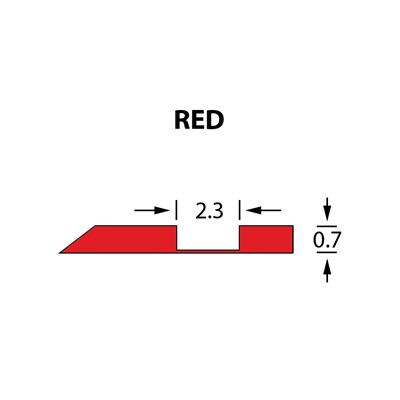 Offcentre Crease Matrix 2,3x0,70mm RED -25m