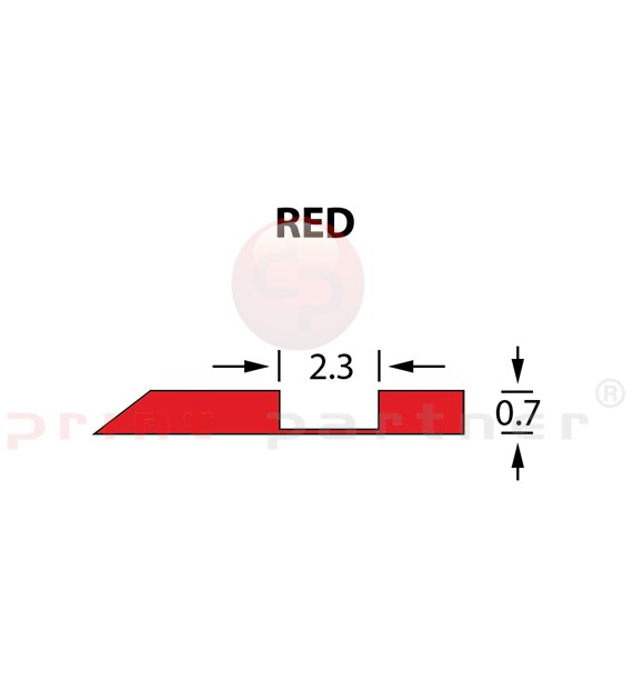 Offcentre Crease Matrix 2,3x0,70mm RED -25m