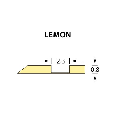 Rillzurichtung Offcentre 2,3x0,80mm LEMON -25m