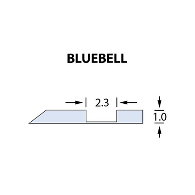Rillzurichtung Offcentre 2,3x1,00mm BLUEBELL -25m