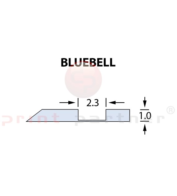 Kanalik Offcentre Crease 2,3x1,00mm BLUEBELL -25m
