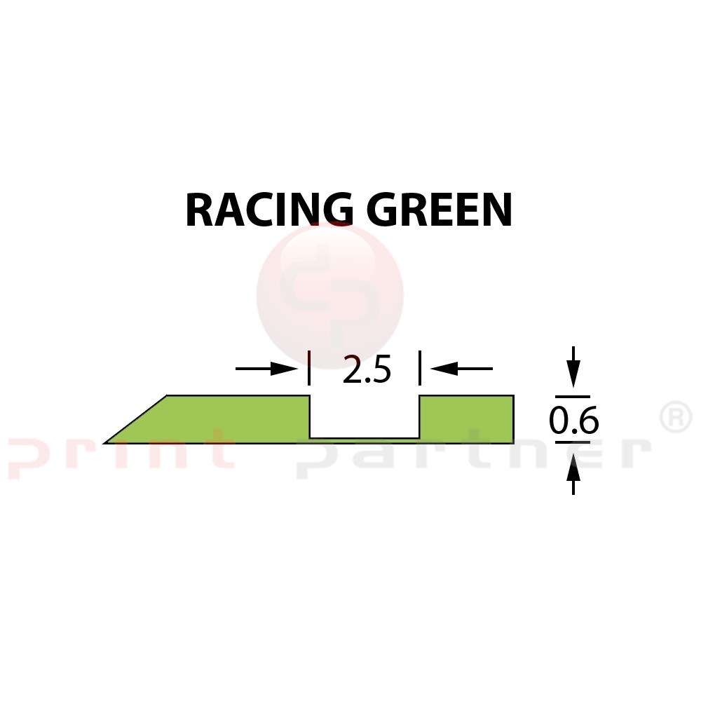 Kanalik Offcentre Crease 2,5x0,60mm RACING GR -25m